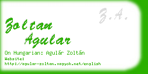 zoltan agular business card
