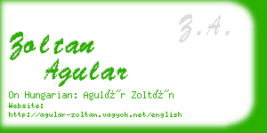 zoltan agular business card